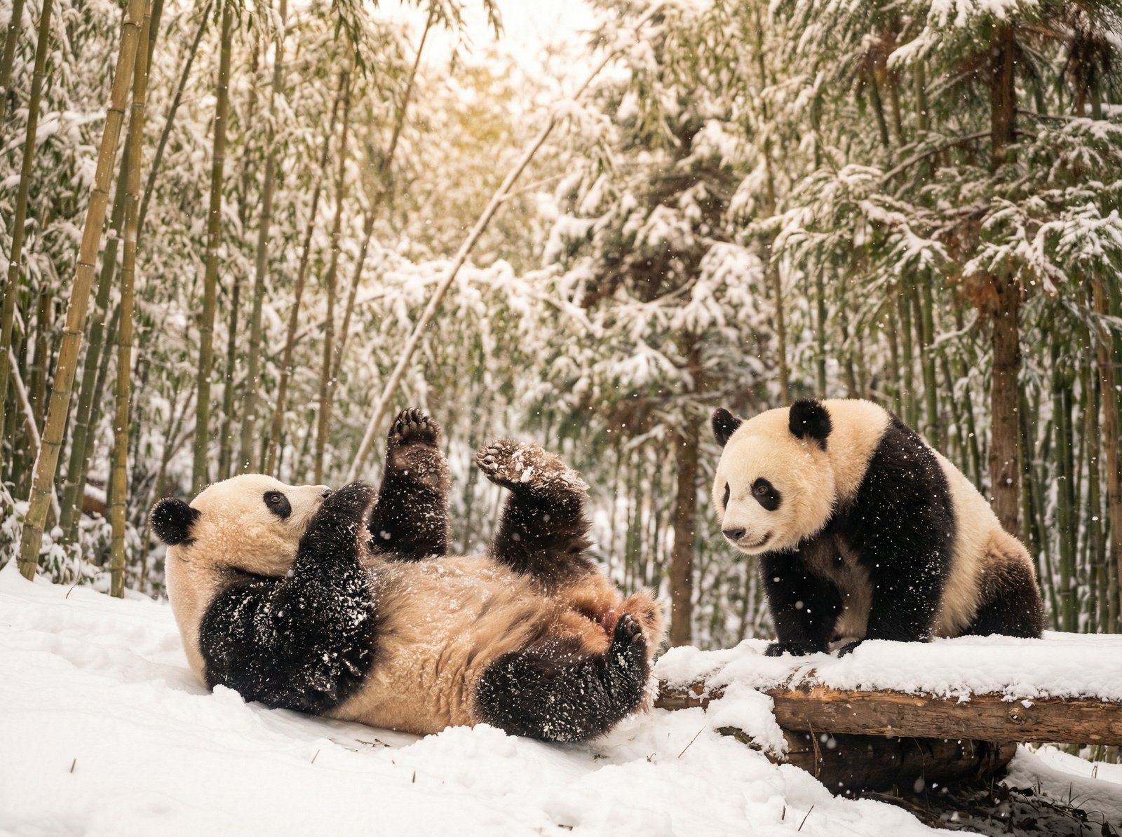 小马拉大车熊猫与北极熊视频